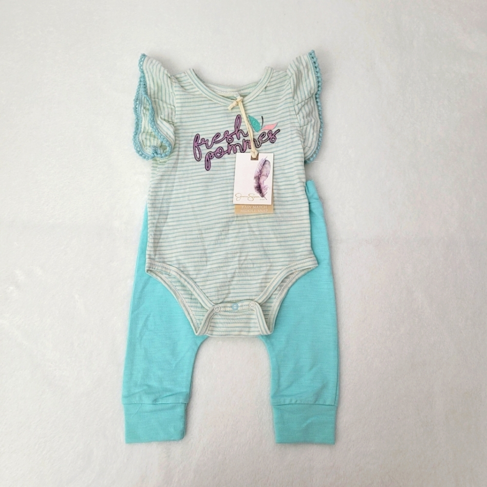 Jessica Simpson Baby Girl New Bodysuit and Pants Set
